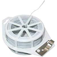 KINGLAKE 100 m blanco jardín suave lazos cable planta Twist lazos apoyo alambre con cortador